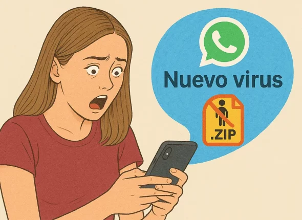 Nuevo virus en WhatsApp un archivo .zip que puede suspender tu cuenta