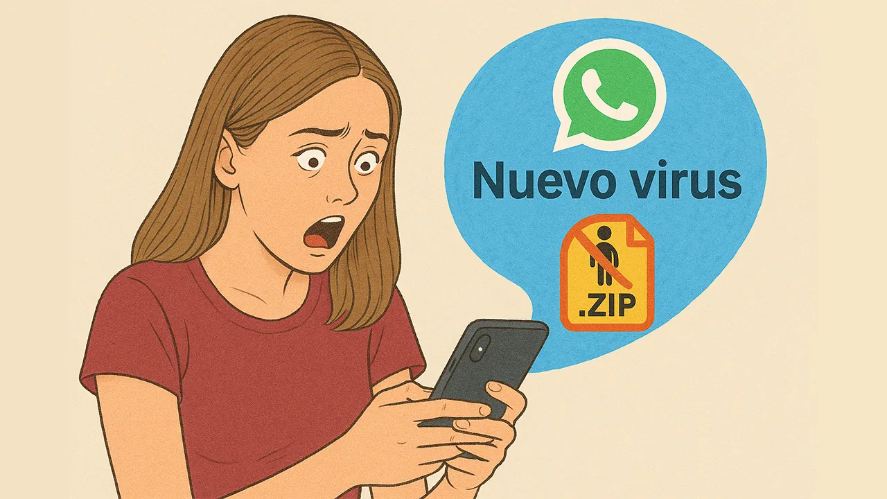 Nuevo virus en WhatsApp un archivo .zip que puede suspender tu cuenta