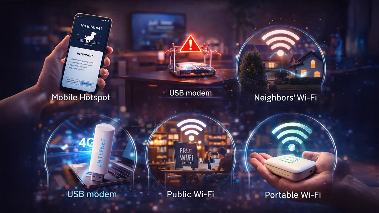 Internet no funciona en casa - cinco alternativas para conectarte sin usar tu router