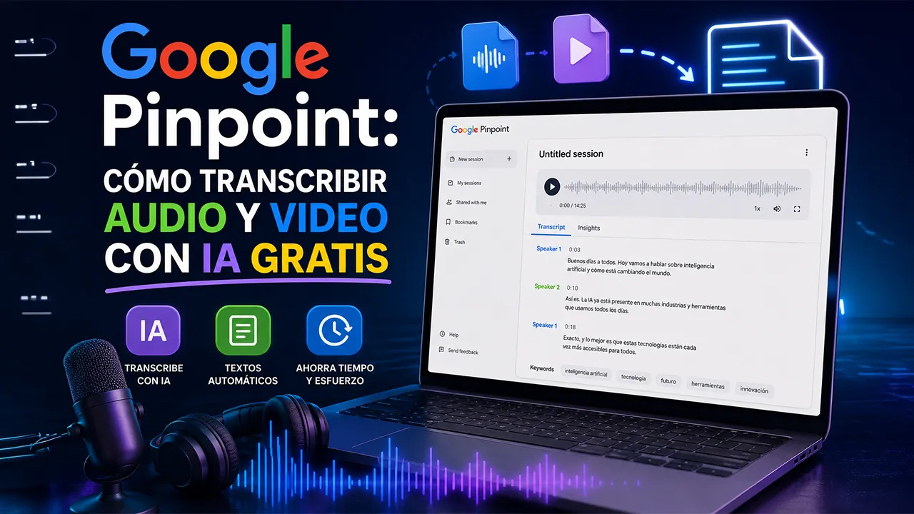 Google Pinpoint, cómo transcribir audio y video con IA gratis